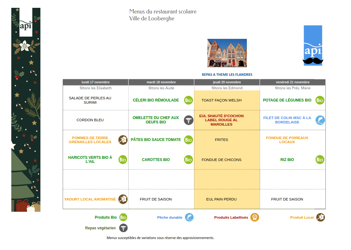 du 17 au 21 novembre